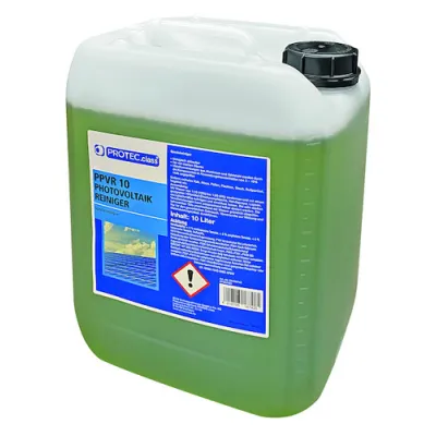 PROTEC.CLASS Photovoltaik Reiniger PPVR10 | 10L Kanister | biologisch abbaubar | kalk- & mooslösend | für Solarflächen