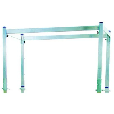 PROTEC.class Rollgerüst-Geländerset PRG 246157 | 4 Alu-Pfosten | 1,55 m Standhöhe | Aluminium | silber