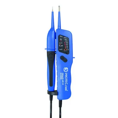 PROTEC.class Spannungsprüfer PROpolN LED 2.0 | 2-polig | FI/RCD-Test | CAT IV 1000V | IP65 | Kunststoff