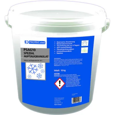 PROTEC.CLASS Spezial Auftaugranulat PSAG10 | Eisfrei | Salzfrei | 10kg | Schnell wirkend | Tierpfotenfreundlich