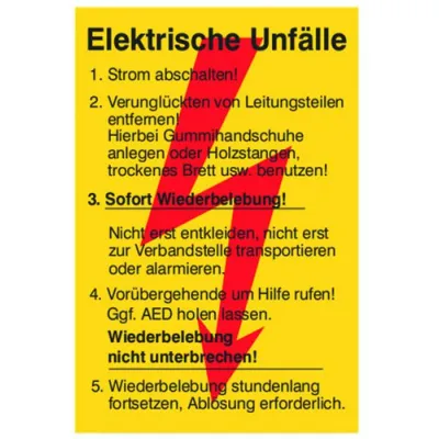 Protec.Class Sicherheitsaushang Erste Hilfe PSAHEU | Notfall-Informationsschild | Kunststoff | 200x300 mm | DIN