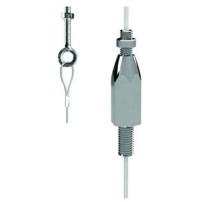 PROTEC.class Seilabhängung PSASCT5x45 | M8 Schraubverbindung | Trapezmontage | 45kg Traglast | 5m Länge | Ganzstahl