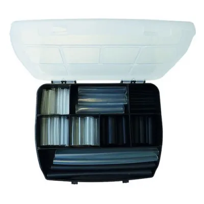 PROTEC Schrumpfschlauch-Sortiment PSB 110ST | 3:1 Schrumpfrate | 110-teilig | mit Innenkleber