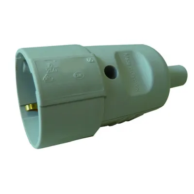 PROTEC.class Kupplung PSKU12 SK | Schutzkontaktkupplung 16A | 2+PE | Tülle | Polypropylen/TPE | VDE/ÖVE geprüft | grau