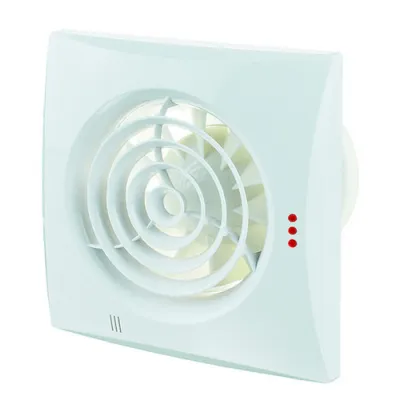 PROTEC.CLASS Quiet Lüfter PSQLKTH100 | Badventilator | 25 dB | 97 m³/h | Nachlaufrelais | Feuchtigkeitssensor | weiß