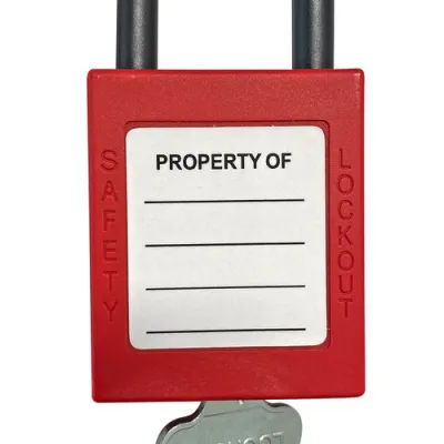 PROTEC.CLASS Sicherheitsschloss PSVSB1 | funkenfrei | Vorhängeschloss für Ex-Bereiche | Thermoplast | rot