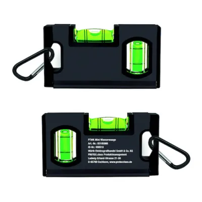 PROTEC.CLASS PTWK PTWK Mini Wasserwaage+Karabiner+Tasche