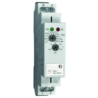 PROTEC.CLASS Treppenlicht-Zeitschalter PTZS20M | Treppenautomat | 230V | DIN-Schiene | 10 Funktionen | LED-Anzeige