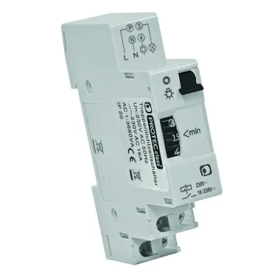 PROTEC.CLASS Treppenlichtzeitschalter PTLS7M | elektromechanisch | 4-Leiter | Synchronmotor | Dauerlicht-Kippschalter