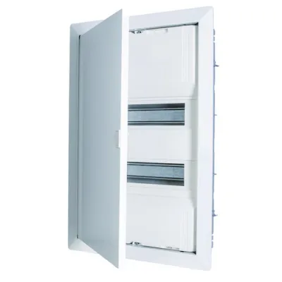 PROTEC.CLASS UP-Verteiler PUV 28-2N | Unterputz 2-reihig 28TE | Metalltür | 63A | IP30 | 400V | DIN VDE | weiß