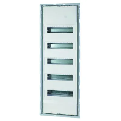 PROTEC.class UP-Verteiler PUV 70-5N | 5-reihig 70TE | Unterputz | Metalltür | Steckklemmen | 400V | weiß