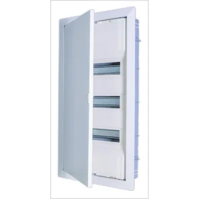 PROTEC.CLASS Hohlwandverteiler PUVH 42-3N | 3-reihig 42TE | Metalltür | 63A | IP30 | für 10-45mm Platten | halogenfrei