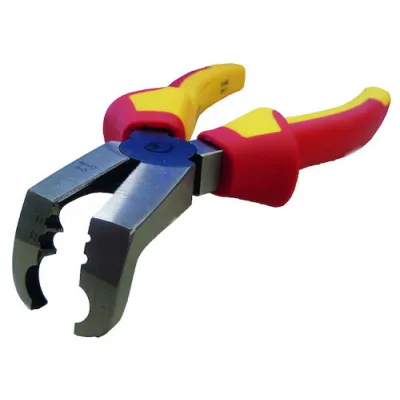 PROTEC.CLASS Elektrozange PVDE-31 | VDE 3-in-1 Kombizange | Schneiden, Abisolieren | 1.000V Schutz | C70 Stahl