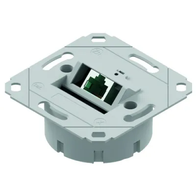 PROTEC.NET Datendose PNDD6A1 | Cat.6A LSA+ 1-fach RJ45 | vollgeschirmt | 10 Gigabit | Edelstahlkontakte | Design