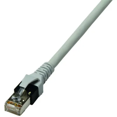 PROTEC.NET Patchkabel PPK6A | RJ45 S/FTP Cat.6A | 5m | halogenfrei | Dual-Boot | Knickschutz | grau
