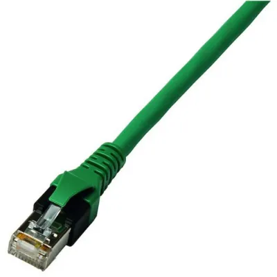 PROTEC.NET Patchkabel PPK6A | RJ45 Ethernet Kabel Cat.6A S/FTP | 3m | halogenfrei | Knickschutz | grün