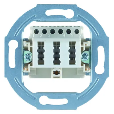 PROTEC.NET Telefondose PTAE UP 3x6NFN | Unterputz | 3 Buchsen | ohne Abdeckung | Telekommunikation | weiß