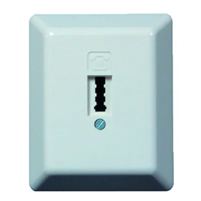 PROTEC.NET Telefondose Universal PTAE-U | 6-fach Anschluss für Telefon & Geräte | Unterputz | Metallrahmen | weiß