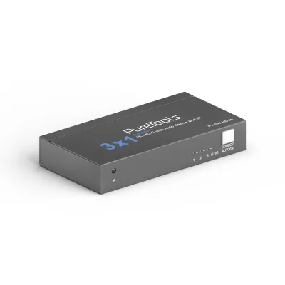 PureLink HDMI 2.0 Switch PT-SW-HD3A | 3x1 Umschalter | 4K 60Hz | HDR10 | Dolby Vision | Auto-Switch | IR-Fernbedienung