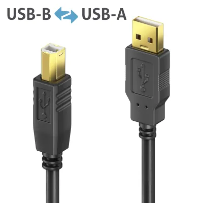 PureLink USB 2.0 Aktivkabel DS2000-100 | 10m | USB-A auf USB-B | 480 Mbit/s | vergoldete Kontakte | doppelt geschirmt