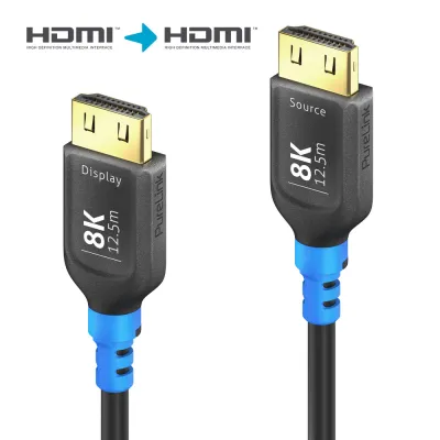 PureLink HDMI 2.1 Kabel FI-H150-125 | Ultra High Speed 8K 60Hz | 48Gbps | AOC Glasfaser | 12,5m | FlexInstall | Blau