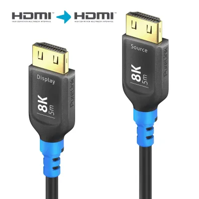 PureLink Ultra High Speed HDMI 2.1 Glasfaserkabel FI-H150-050 | 8K 60Hz | 48Gbps | 5m | flexibel | vergoldete Stecker