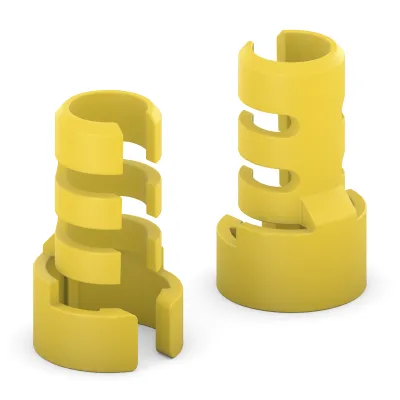 PureLink Funktionskodierung FI-SR105 | Knickschutz für Rundkabel | FlexInstall | 10er Set | Kunststoff | gelb
