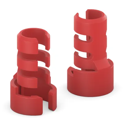 PureLink Funktionskodierung FI-SR103 10er-Set | Kabelmanagement | Knickschutz | FlexInstall | Ø 5mm | Kunststoff | rot