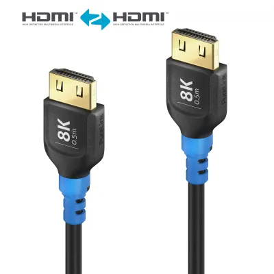 PureLink HDMI Kabel FI-H100-005 | 8K Ultra High Speed HDMI 2.1 | 0,5m | 48Gbps | FlexInstall | Ultra flexibel | Blau