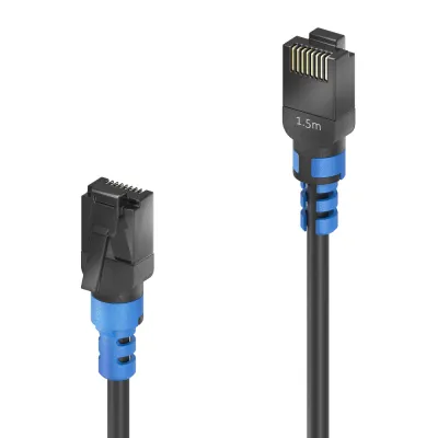 PureLink Patchkabel FI-PC100-015 | Cat.6A U/UTP 1,5m | RJ45 beidseitig | ultra flexibel | PoE++ | halogenfrei | schwarz