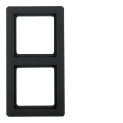 Berker Abdeckrahmen 2-fach Q.1 10126086 anthrazit matt | Rahmen für Schalter & Steckdosen | Duroplast Unterputz