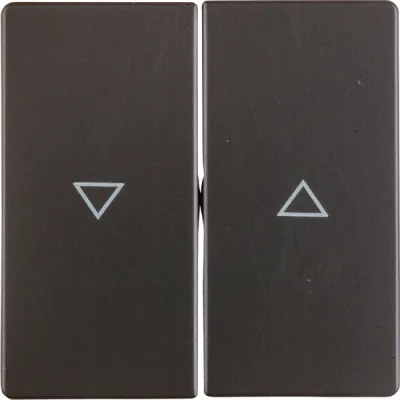 Berker Wippe 16256086 für Jalousieschalter Q.1/Q.3 | zweiteilig | Symbol Pfeile | Kunststoff Duroplast | anthrazit matt