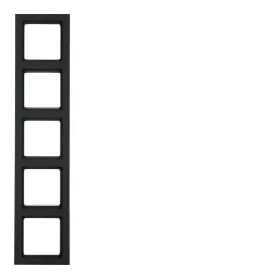 Berker Rahmen 5-fach Q.3 10156096 | Abdeckrahmen Unterputz | Kunststoff anthrazit matt | horizontal/vertikal