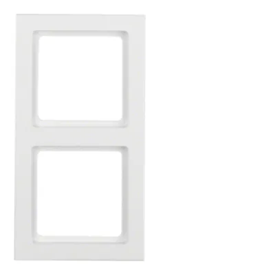 Berker Rahmen 2-fach 10126099 Q.3 | Abdeckrahmen Kunststoff | polarweiß matt | Unterputz Montage | RAL 9010