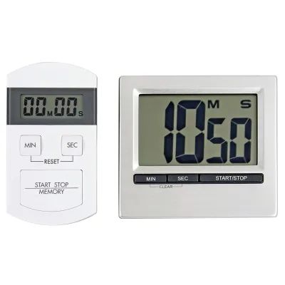 TFA Dostmann Kurzzeitmesser Digital 38.2005.02 | Timer & Stoppuhr 99 Min | Memory-Funktion | Magnet | Weiß | Kunststoff
