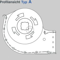 Querstromlüfter 300mm TypA Motor links STIEBEL ELTRON 241293 für Heizgerät