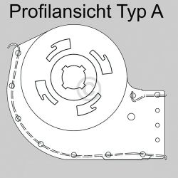 Querstromlüfter 360mm TypA Motor links Stiebel Eltron 169079 QLK45/0036A10