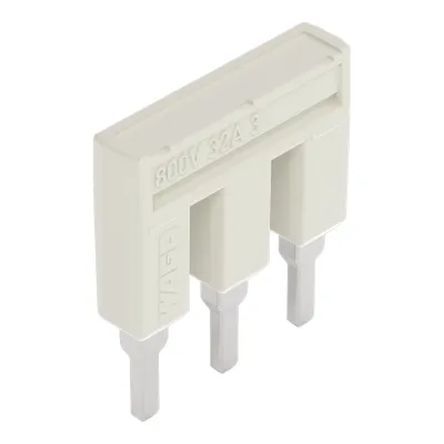 WAGO Kammbrücker 2004-403 | Querverbinder 3-fach | 32A | 800V | steckbar | isoliert | mit Berührungsschutz | grau