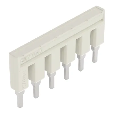 WAGO Kammbrücker 2004-406 | Querverbinder 6-fach | 32A | steckbar | isoliert | Berührungsschutz | grau