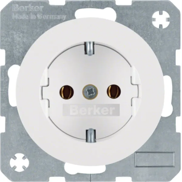 Berker SCHUKO Steckdose 47432089 | Unterputz | 16A 250V | Kunststoff | polarweiß glänzend