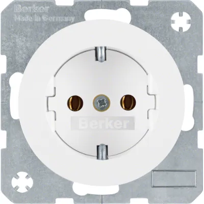 Berker SCHUKO Steckdose 47432089 | Unterputz | 16A 250V | Kunststoff | polarweiß glänzend
