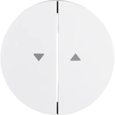 Berker Wippe 2-fach | Jalousie | R.1/R.3 | Symbol Pfeile | Kunststoff glänzend | polarweiß RAL 9010