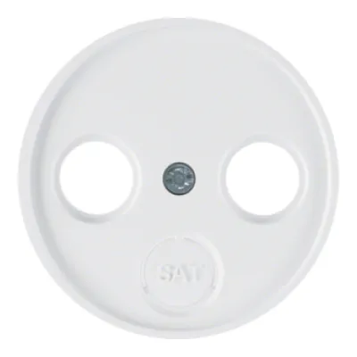 Berker Zentralplatte 12032089 | Antennen-Steckdose 2-/3-Loch | SAT | polarweiß glänzend | halogenfrei