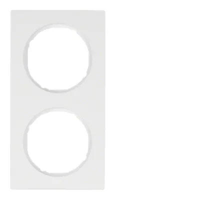 Berker Rahmen 2-fach R.3 10122289 | Abdeckrahmen Unterputz | polarweiß glänzend | Thermoplast | horizontal & vertikal