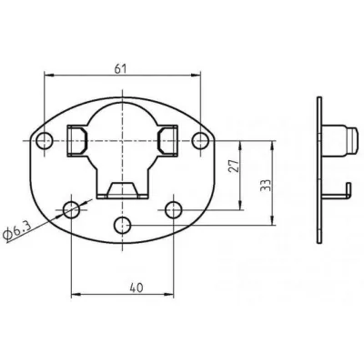 Rademacher Gegenlager zum Anschrauben 9600 00 09 Metall Rademacher Gegenlager zu