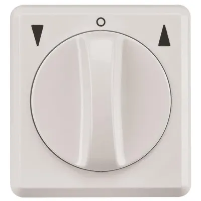 Rademacher Jalousieschalter 2784-UW | Aufputz 1-polig | Tast- und Rastfunktion | Drehknopf | IP20 | ultraweiß