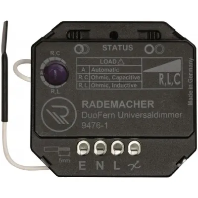 RADEMACHER Funk-Universaldimmer 9476-1 | Unterputz-Dimmer 230V | DuoFern | HomePilot | schwarz | dimmbar