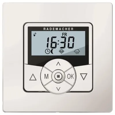Rademacher Funk-Zeitschaltuhr DuoFern HomeTimer 9498 | kabellos | Aufputz | batteriebetrieben | Ultraweiß