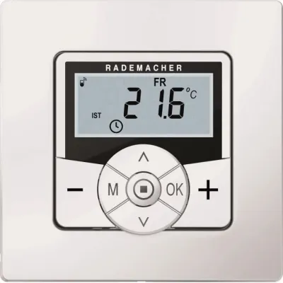 RADEMACHER DuoFern Raumthermostat 2 9485-1 | Funk-Raumtemperaturregler für Fußbodenheizung | Smart Home | Weiß