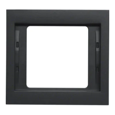 Berker Rahmen 1fach K.1 13137006 | Abdeckrahmen Unterputz | Kunststoff anthrazit matt | IP20 | RAL 7021 | halogenfrei